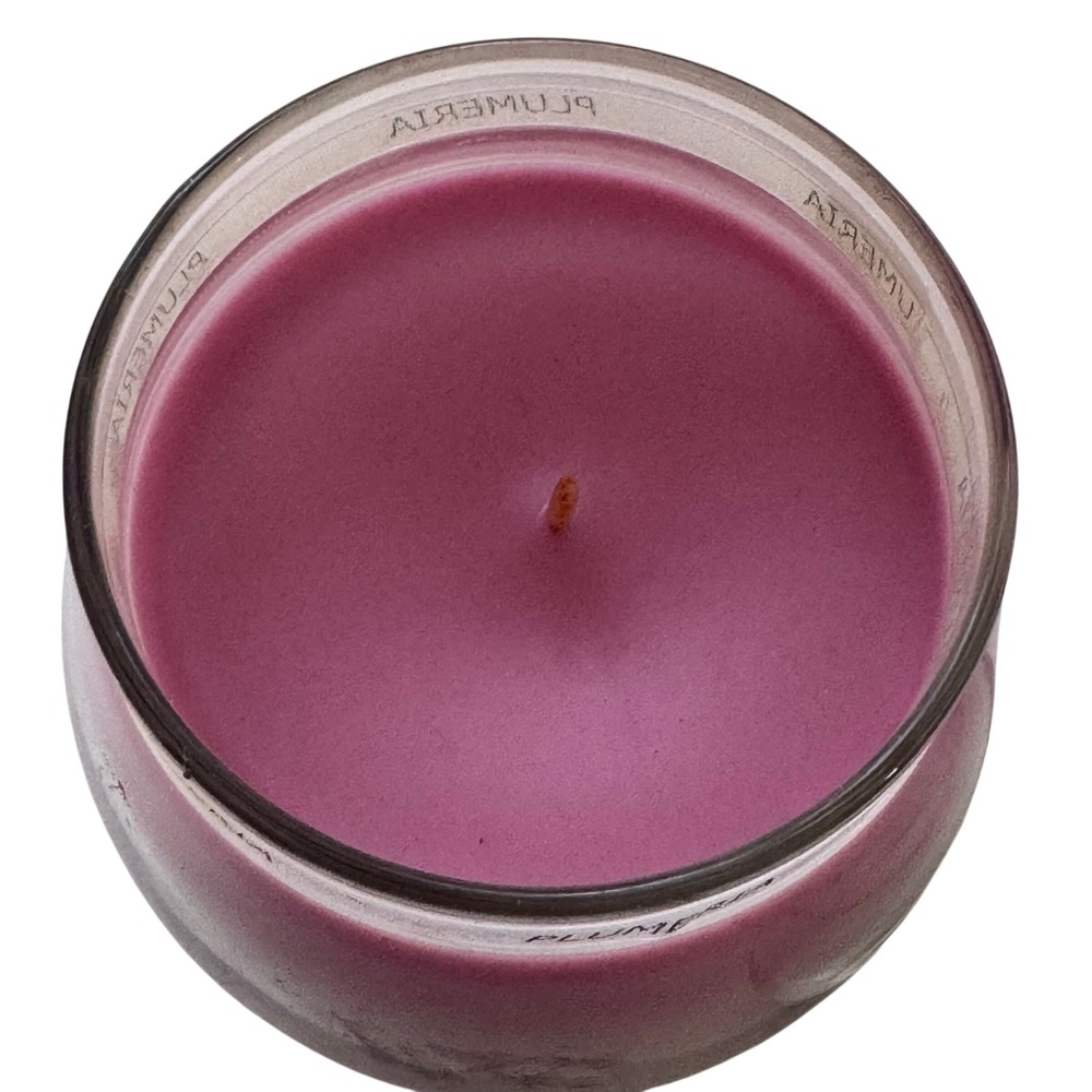 NEW Vintage White Barn Candle Co Plumeria‎ Real Essence 7.5 oz w/ Glass Lid BBW - Picture 4 of 6
